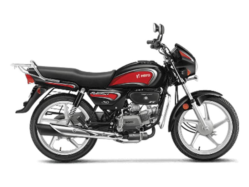 Splendor Plus Drum Brake OBD2B Sports Red Black