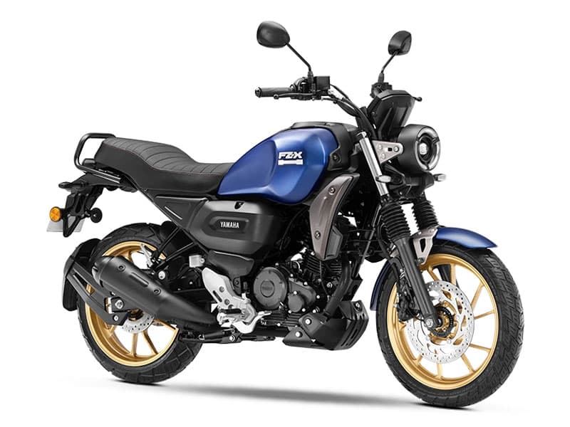 FZ X Dark Matte Blue Golden Wheels