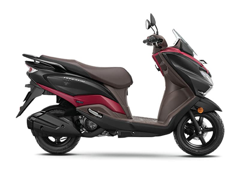 Burgman Street Ride Connect Metallic Matte Black No 2 with Red