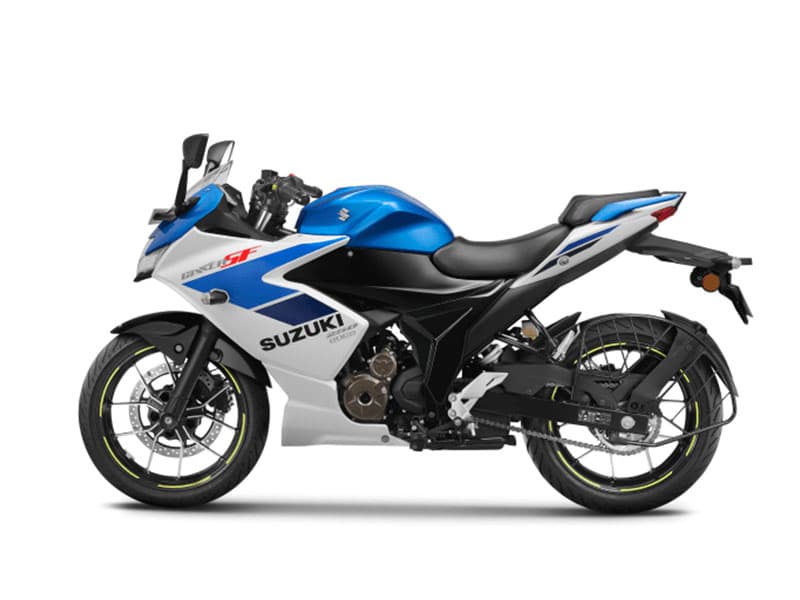 Gixxer SF 250 OBD-2B Metallic Triton Blue / Pearl Glacier White